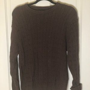 Brown Cable Knit Sweater